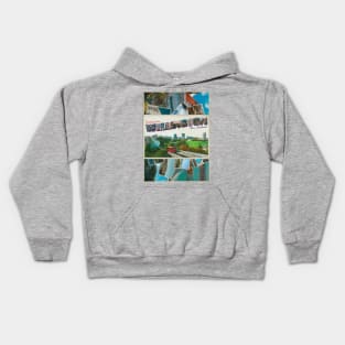 Greetings from Wellington in New Zealand Vintage style retro souvenir Kids Hoodie